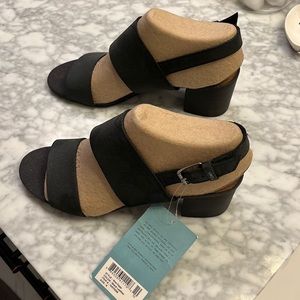 Brand New w/ tag Toms Leather Poppy Strappy Sandal Heel